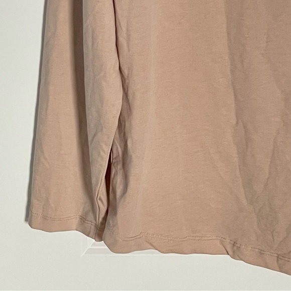 CUTS Tan Cotton Blend Stretch AO Long Sleeve Curve-Hem Tee - 35569 - Picture 10 of 14